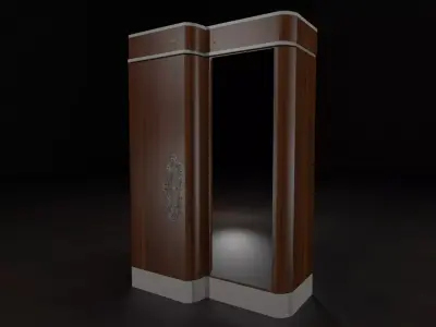 Msk - Wardrobe with mirror fin19 3D model