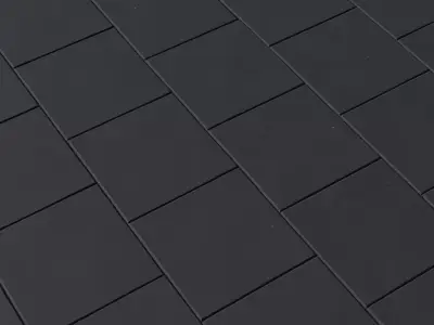 Matte Charcoal Rubber Tiles PBR Texture Texture