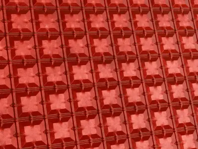 Red Metal Sci-Fi PBR Seamless Texture