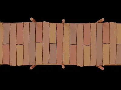 Wooden boardwalk Free 3D model