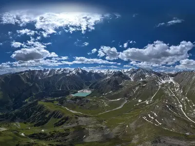 HDR - Big Almaty peak and Big Almaty Lake 3D model