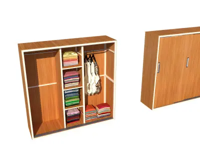 waredrobe sliding door 3D model