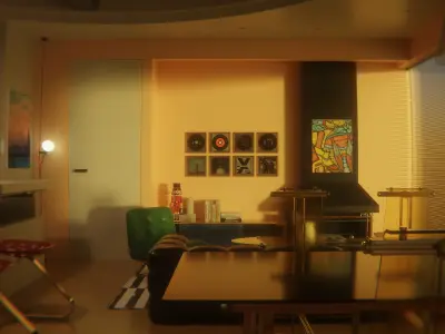 Living Room 3D model 80