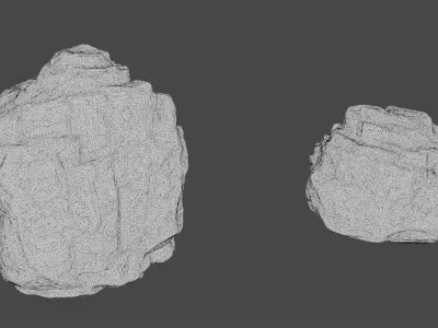 10 Model Desert Cliffs pack Vol2 Low-poly 3D model