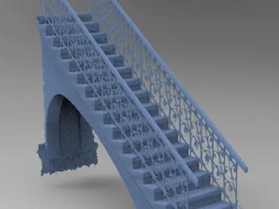 Baroque Stair pillars design 3 3D model
