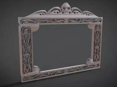Simple Frame Window Ornament Furniture 3D print model