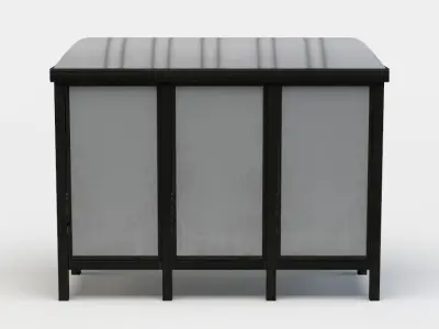Bus stop Low-poly 3D model 17
