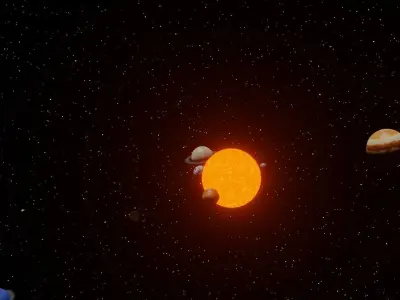 Solar system Free low-poly 3D model