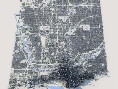 Chicago City United States 3D model