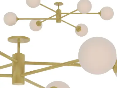 Chandelier Gold 3D model