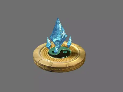 Magic Bagua Crystal Stand Low-poly 3D model