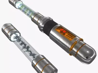 Sci-fi Energy Virus Container 3D model