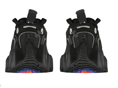 Cyberpunk fashion sneaker 11 Urban Techwear scifi  Low-poly 3D model