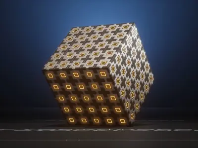 CyberCube Flock Low-poly 3D model