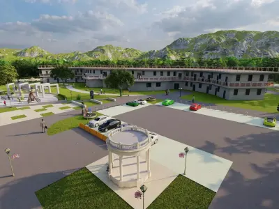 Student dormitory-Student boarding house 3D model