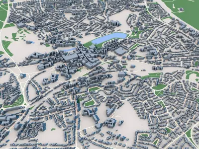Lichfield City England 3D model