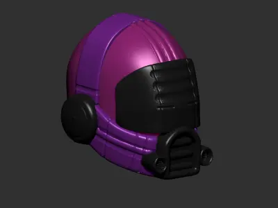 helmet high poly sculpt 3d printable ver 7 3D model 3D model