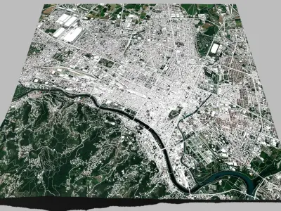 Cityscape Turin Italy 3D model