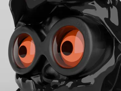 Sci-Fi Robot Head 3D model