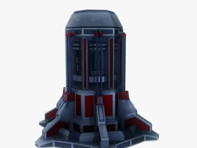 Force field generator 08 sci-fi Low-poly 3D model