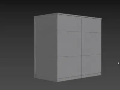 Husky Double Glass Door Alfresco Bar Drinks Chiller 3D model