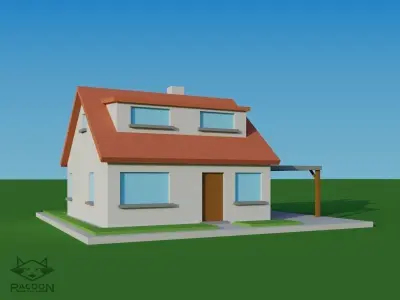 20 LowPoly houses Low-poly 3D model