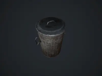 Garbage Bin pbr Low-poly 3D model