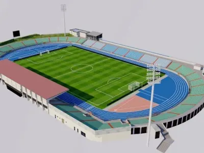 Stade Josy Barthel - Luxembourg 3D model