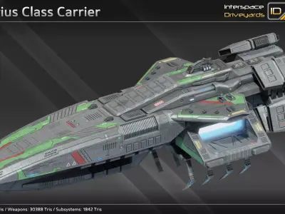 Dimitrius Class Carrier Low-poly 3D model