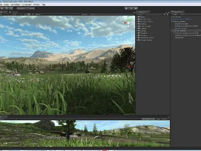 Forest Lake  Low-poly 3D model