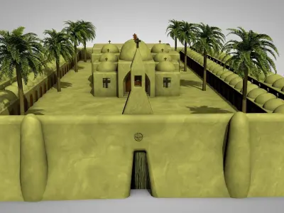 Old Egyptian Monastery 3D model