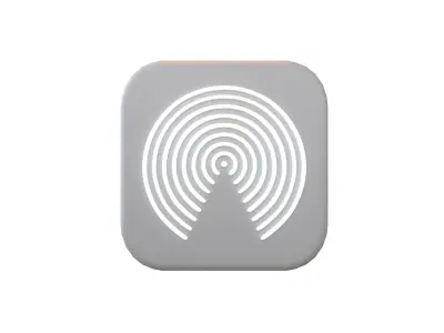 IOS AirDrop Icon v1 003 Low-poly 3D model