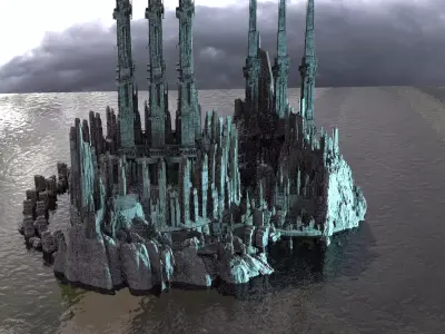 Sci fi ancient Structures Kit bash 3D model
