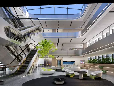 atrium Low-poly 3D model