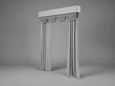 Bedroom Curtains Free 3D model