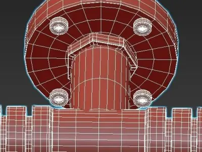Loft2123W two light industrial wall sconce 3D model