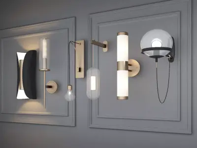 Modern wall light 3D model