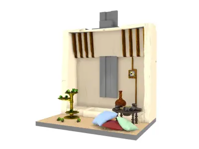 Jabbas Trophy Room Small 1-6 scale Hottoys 3D print model