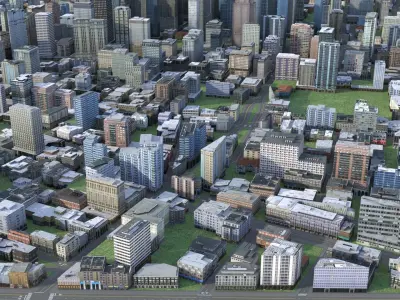 City 65 Low-poly 3D model