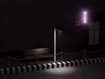 Street lamp Free 3D model