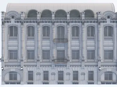 Modern and Italian Renaissance residential building 7 3D model