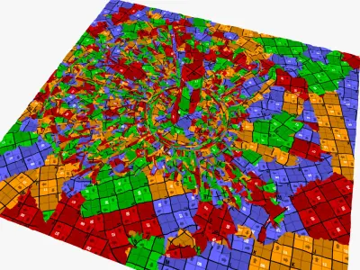 Round metal tree grille grate guard Low-poly 3D model