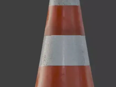 Urban Traffic Cone 3D Model Low-poly 3D model purchase