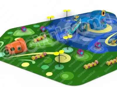 Giant Watering Can Playground 3D model