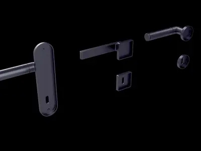 Door handles set Free 3D model