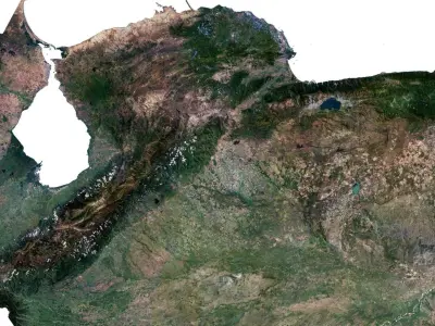 Venezuela Terrain 3D Map 3D model
