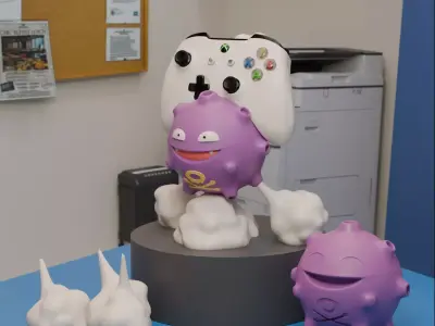 Koffing Controller Stand 3D print model