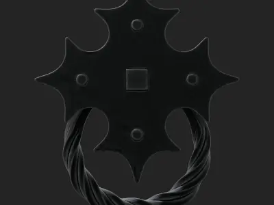 Forged handle Low-poly 3D model