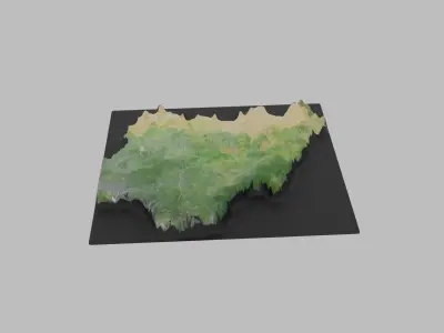 Nigeria Map Country Low-poly 3D model
