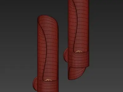 PVC luminaire wall lampPVC luminaire wall lamp 3D model